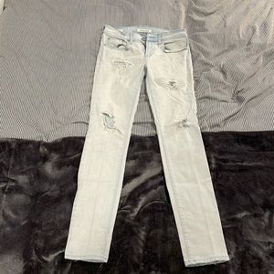 PacSun Lightwash Ripped Stacked Skinny Jeans